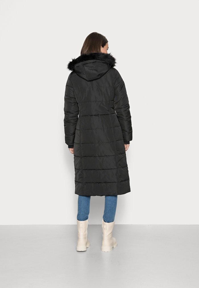 Manteaux Anna Field LONG PUFFER WITH HOOD Noir Femme | BID-2312619